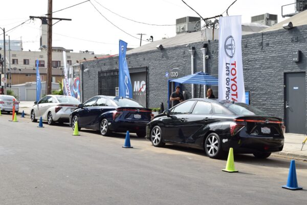 Toyota Mirai Conumer Event Ride Drive Lineup on Connecticut St. Cars