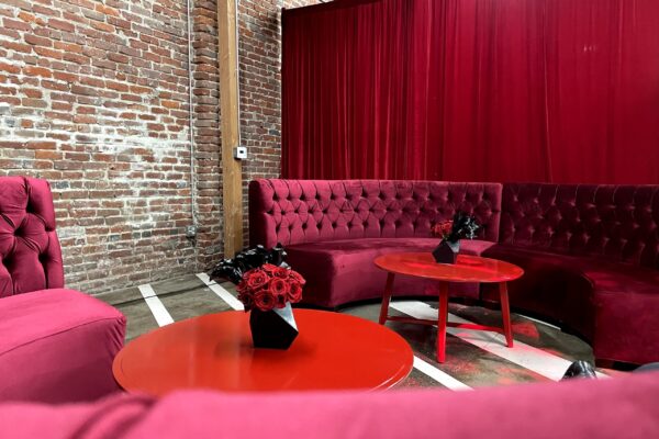 Red Velvet Lounge Furniture MG Studio Private Event