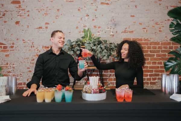 bar and bartenders at MG Studio