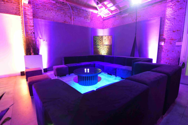 MG Studio 24/7 Events lounge - private event lighting La Dolce Vita